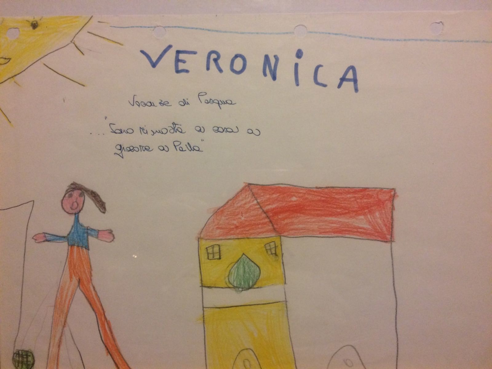 disegno di veronica a 5 anni