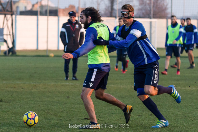 allenamento a porte chiuse, con Salomon rientrato dall'infortunio; foto di Isabella Gandolfi